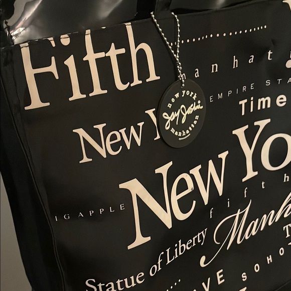 Black New York Themed Tote Bag - Picture 6 of 6